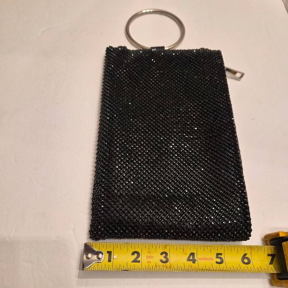 NWOT Black INC Molyy Sequin Bangle Clutch Party Pouch Bag Evening Purse Sexy - Picture 7 of 10